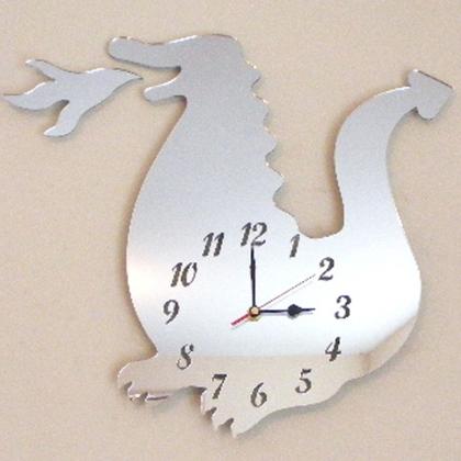 Dragon Clock Mirror - 35cm